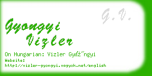 gyongyi vizler business card